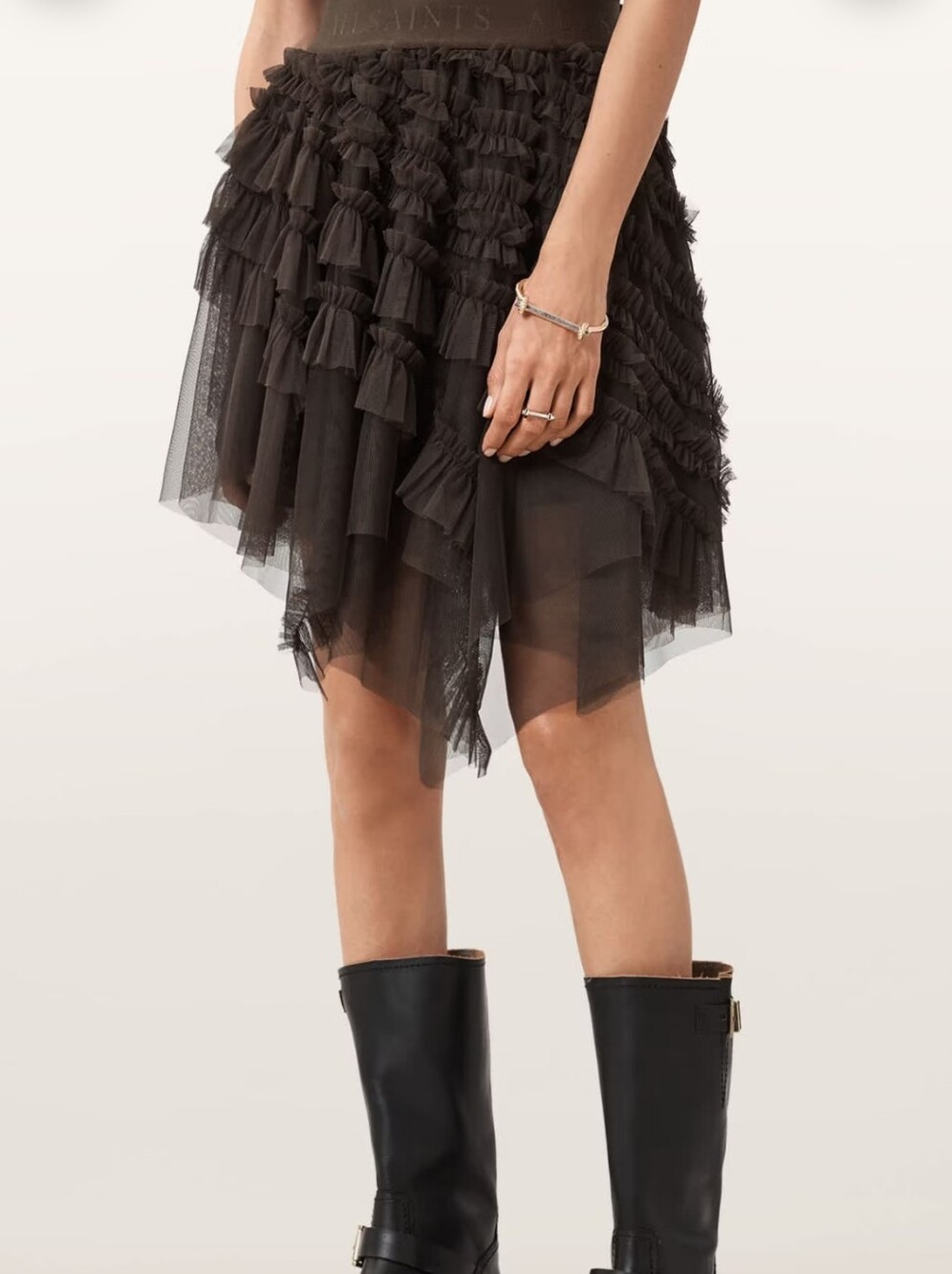 All Saints Jayde Tuille Skirt Size 8 - Picture 3 of 6